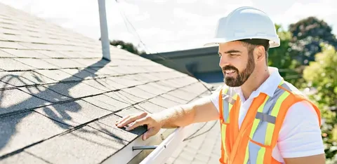 Commercial roofing expert inspecting roof system in NYC