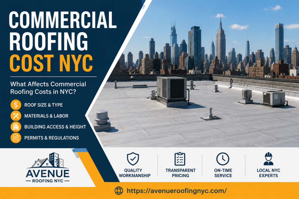 commercial roofing cost NYC flat roof membrane installation